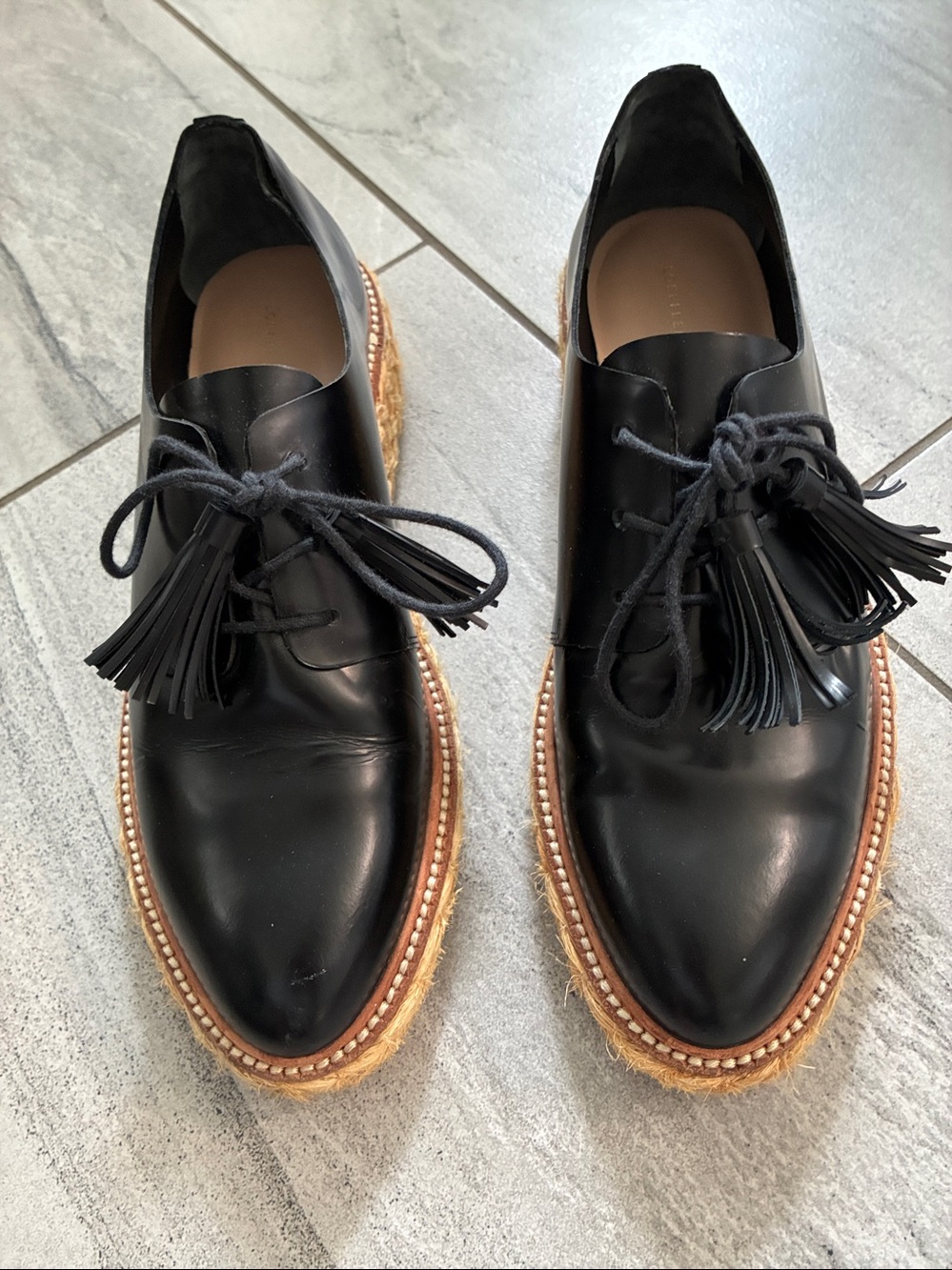 Loeffler Randall Black Oxford Callie Shoe with Tassel Laces, 8 - Picture 4 of 8